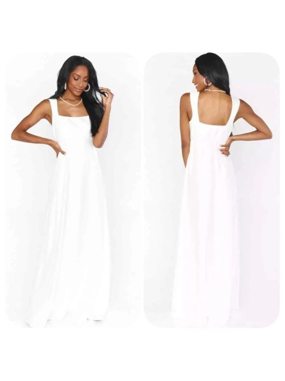 Show Me Your Mumu Women's Madi Gown Ivory Luxe Satin Size L